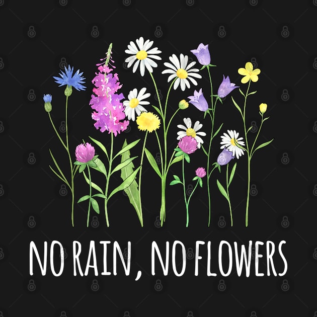 Blooming Wildflowers - No Rain, No Flowers by Whimsical Frank