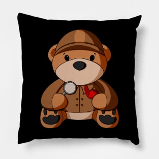 Detective Teddy Bear Pillow