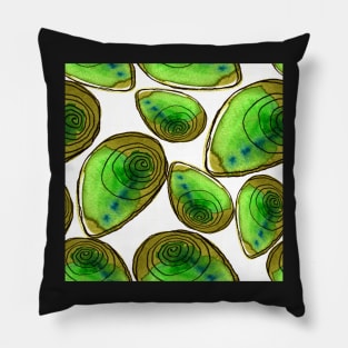 something green. With a spiral. Maybe with a deeper meaning... Pillow