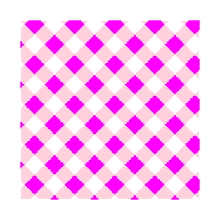 Pink Gingham Inspired Pattern T-Shirt