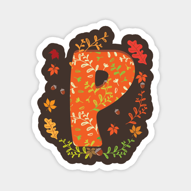 Letter P Monogram Magnet by emma17