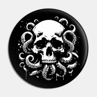 skull kraken Pin