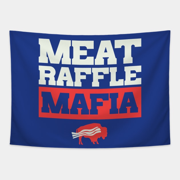 Meat Raffle Mafia Buffalo NY Funny Meat Raffle Shirt Tapestry by PodDesignShop