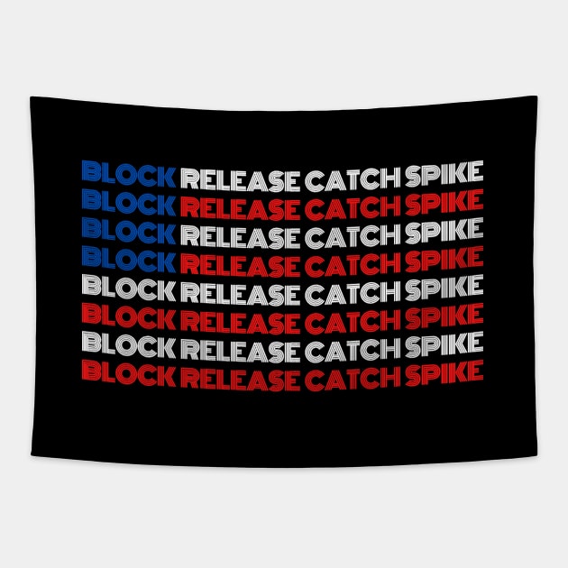 Block Release Catch Spike USA Flag Tapestry by Shirtz Tonight