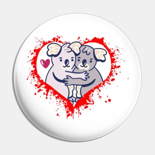 Kawaii Cute Koala With Heart Pin