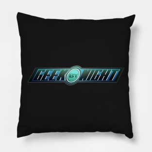 Geek By Night Title Logo Pillow