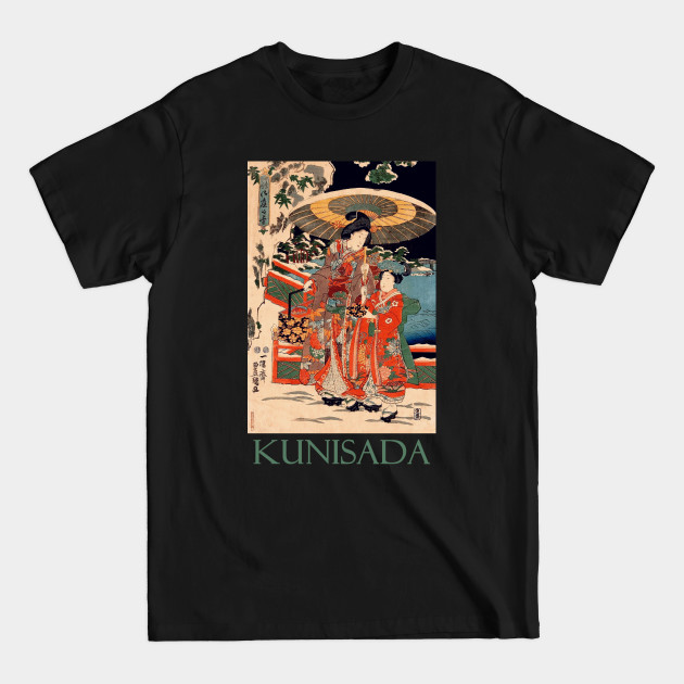 Discover Snow in the Palace Garden by Utagawa Kunisada - Woodblock Print - T-Shirt