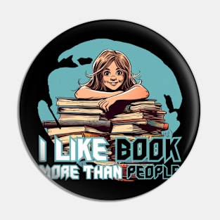 I like Book More Than People Pin