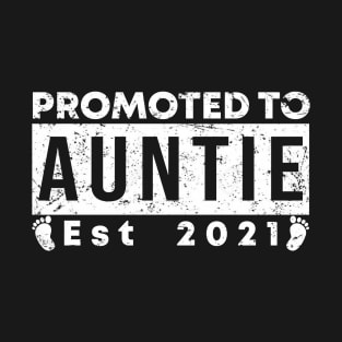 Vintage Promoted to Auntie 2021 new Aunt gift Auntie T-Shirt