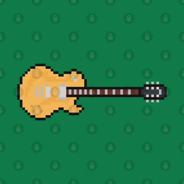 Pixel Light Golden Blackout Guitar by gkillerb