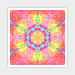 Gods from another dimension - mandala (red version) Magnet