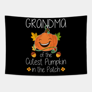 Grandma Of The Cutest Pumpkin Halloween Tapestry