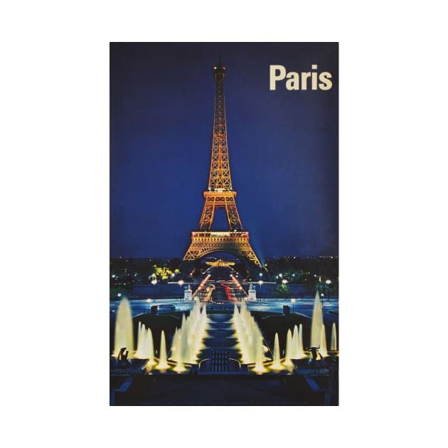 France PARIS Champ de Mars Eiffel Tower Vintage Travel by vintageposters