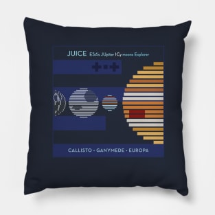 Space Exploration JUICE Jupiter ICy Moons Explorer For DARK backgorunds Pillow