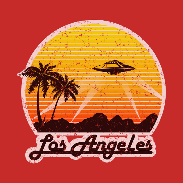 Retro Battle for Los Angeles UFO by sfcubed