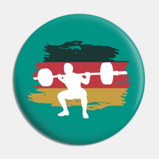 Squat German Flag - Powerlifting Pin