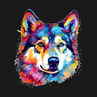 Pop Art Style husky or malamut Artwork T-Shirt