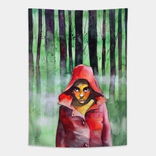 Little red riding woods Tapestry