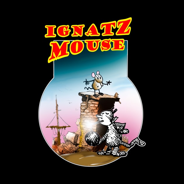 Ignatz Krazy Kat and the Bomb by enyeniarts