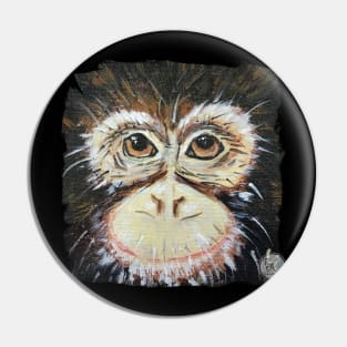 Just Monkeying Around Original Art Painting Pin