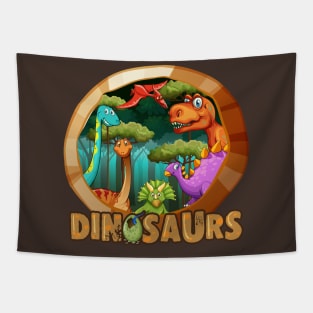 Dinosaurs World Tapestry