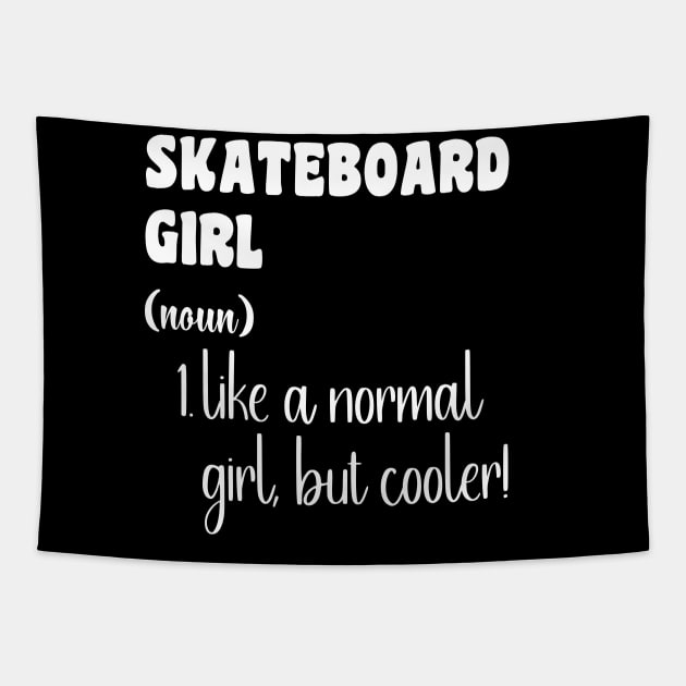 Skateboard Girl Tapestry by Xtian Dela ✅