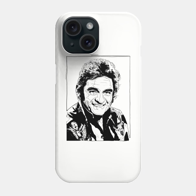 Johnny Cash Phone Case by SIMPLE SKETCH