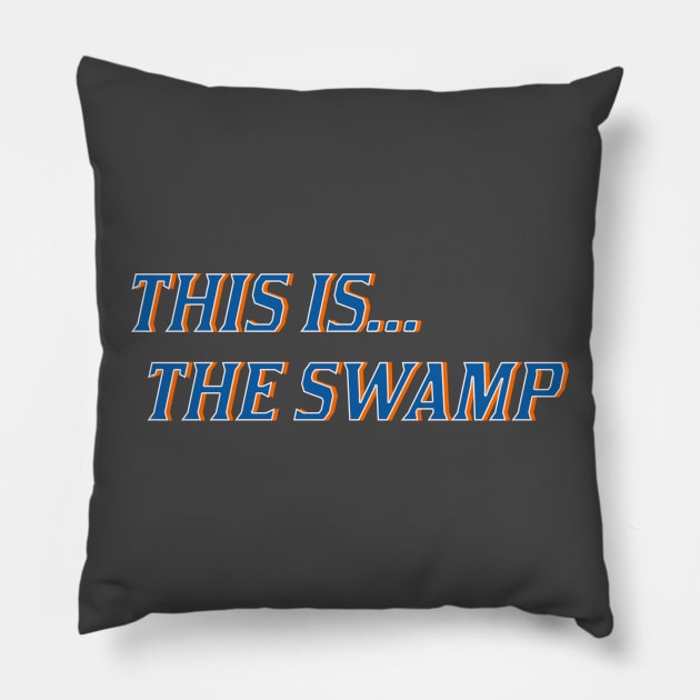 The Swamp sticker Pillow by AashviPatel