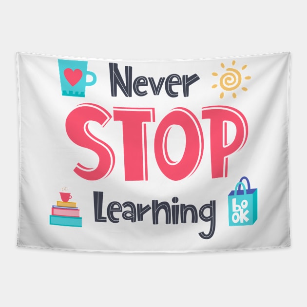 Never stop learning Tapestry by ElenaDanilo