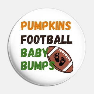 Pumpkins Football Baby Bumps Pin