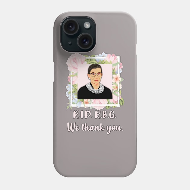 R.I.P. R.B.G. Phone Case by AmandaPandaBrand