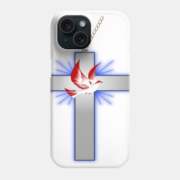 CHRISTIAN CROSS With DOVE Phone Case by SHOW YOUR LOVE