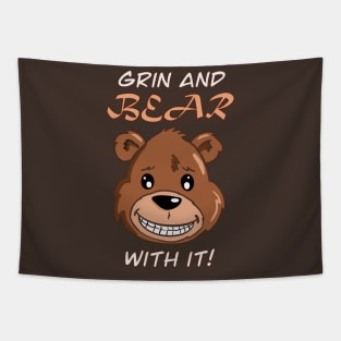 Grin and BEAR it Tapestry