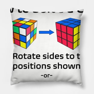 How to Solve a Cube - Rubik's Cube Inspired Design Pillow