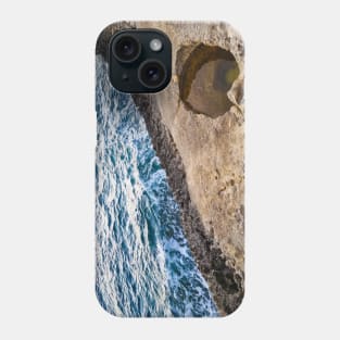 Aerial View Of Rocky Coastline Phone Case