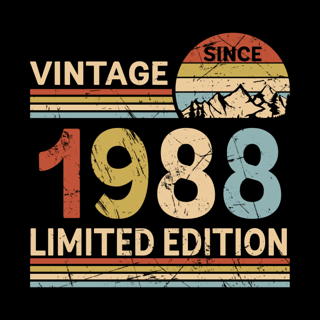 Vintage Since 1988 Limited Edition 35th Birthday Gift Vintage Men's by Schoenberger Willard