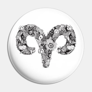 Aries Zodiac Sign Pin