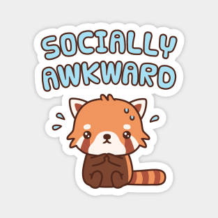 Cute Red Panda Socially Awkward Funny Magnet