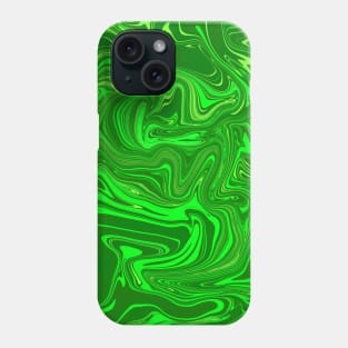 Different Shades of Green Digital Fluid Art Phone Case