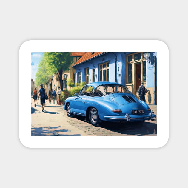 Porsche 356 parking Magnet by DeVerviers
