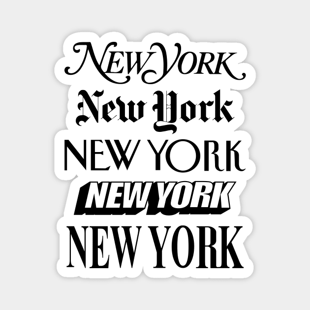 New York New York Magnet by MotivatedType