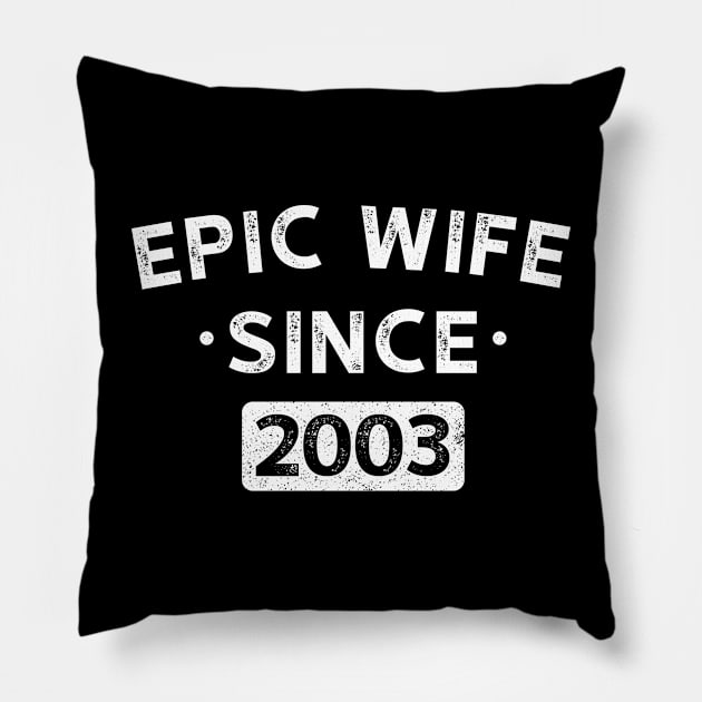 Epic Wife Since 2003 2 Pillow by luisharun