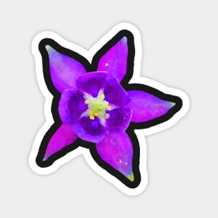 Purple Columbine Flower Magnet