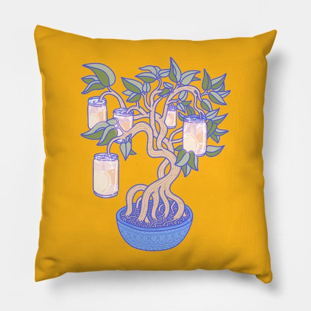 Peach Tree Pillow by LauraOConnor