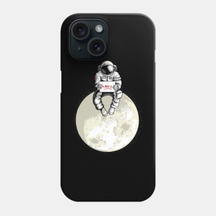 Astronaut Sitting at Moon Phone Case