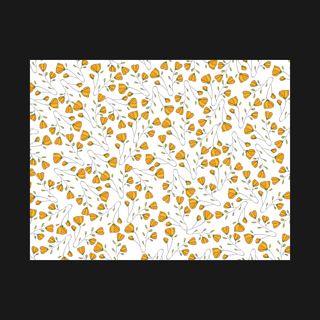 Yellow flower pattern by kelnan