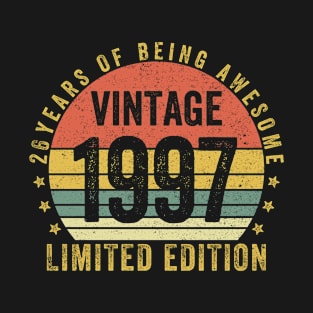 26 Years of Being Awesome 1997 LIMITED EDITION 26 Year Old Gift Vintage 1997 26th Birthday Gift T-Shirt