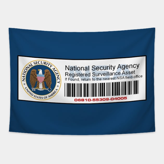 NSA Asset Tag - National Security Agency Tapestry by Starbase79