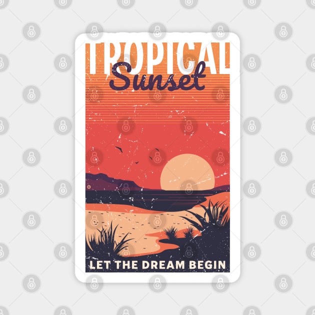 Tropical Sunset Magnet by Yurko_shop