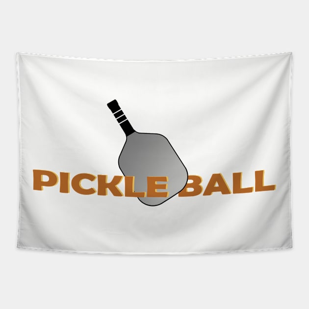 "Chopped" Pickleball Design Tapestry by Mackabee Designs